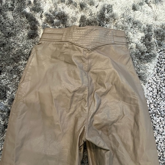 Vintage Arlando Motorcycle Dress Pant High Rise Leather Pant - Picture 6 of 11